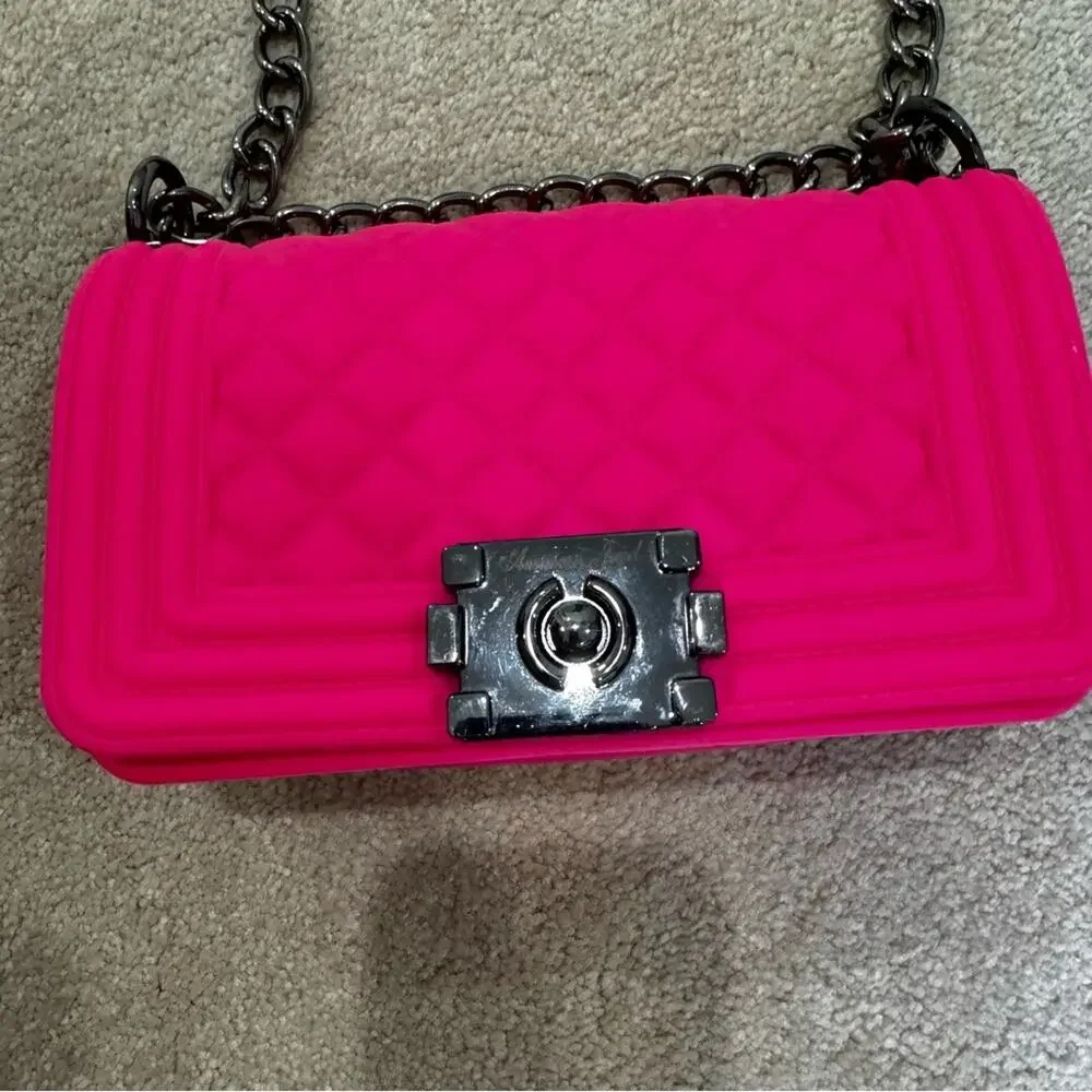 American Jewel, Girls pink chain cross-body bag